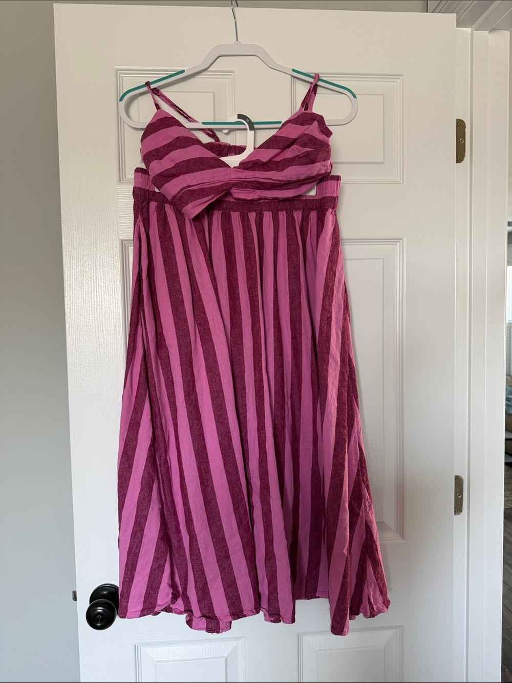 a new day Pink Striped Sundress